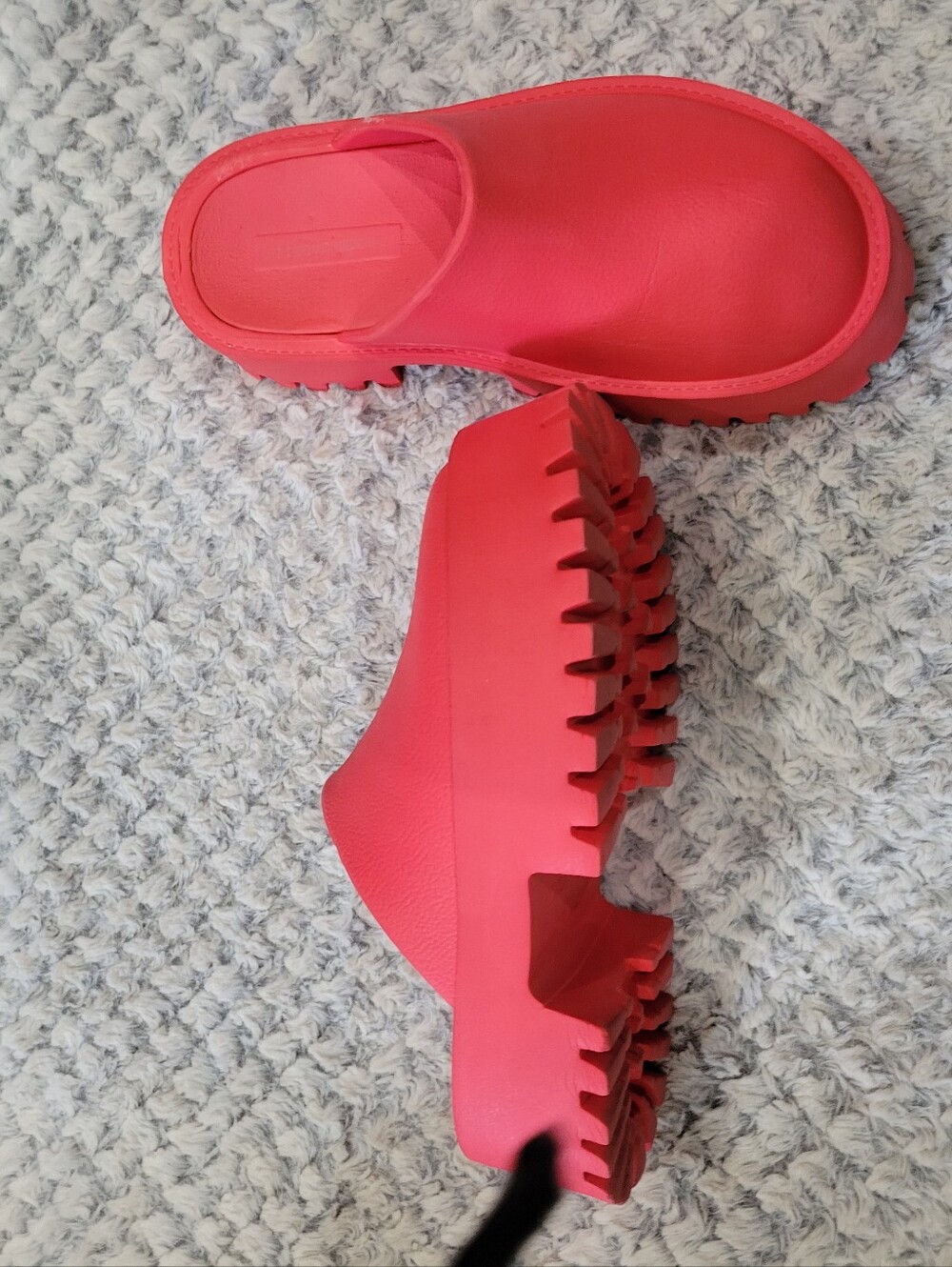 Jeffrey Campbell Women's Casual Slip-On Clog - Deep Coral - Picture 2 of 3
